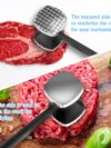 Deepton Fleischklopfer aus Zinklegierung mit rutschfestem Griff, 24 cm – Bild 3
