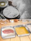 3-teiliges Panierset-Set aus Edelstahl - Spülmaschinengeeignet - Perfekt für Schnitzel – Bild 5