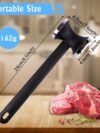 Deepton Fleischklopfer aus Zinklegierung mit rutschfestem Griff, 24 cm – Bild 2