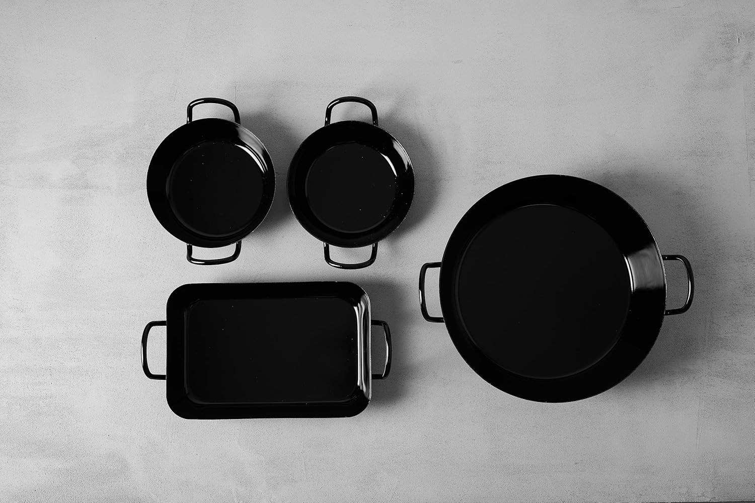 Riess, 0387-022, Schnitzel Pan 28, Classic - Black Enamel Diameter 28 cm, Width 32.6 cm, Height 10.8 cm, Capacity 3.00 Litres, Enamel, Black, Induction – Bild 2