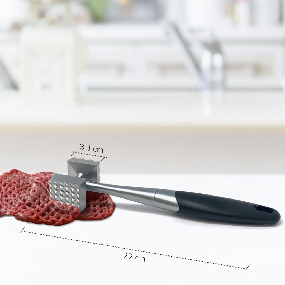 Joeji's Meat Tenderiser Zinc Alloy Dishwasher Safe, Strong Durable Meat Softeniser, Great for Steak, Poultry, Fish, Grippy Kitchen Accessories for Meat – Bild 2