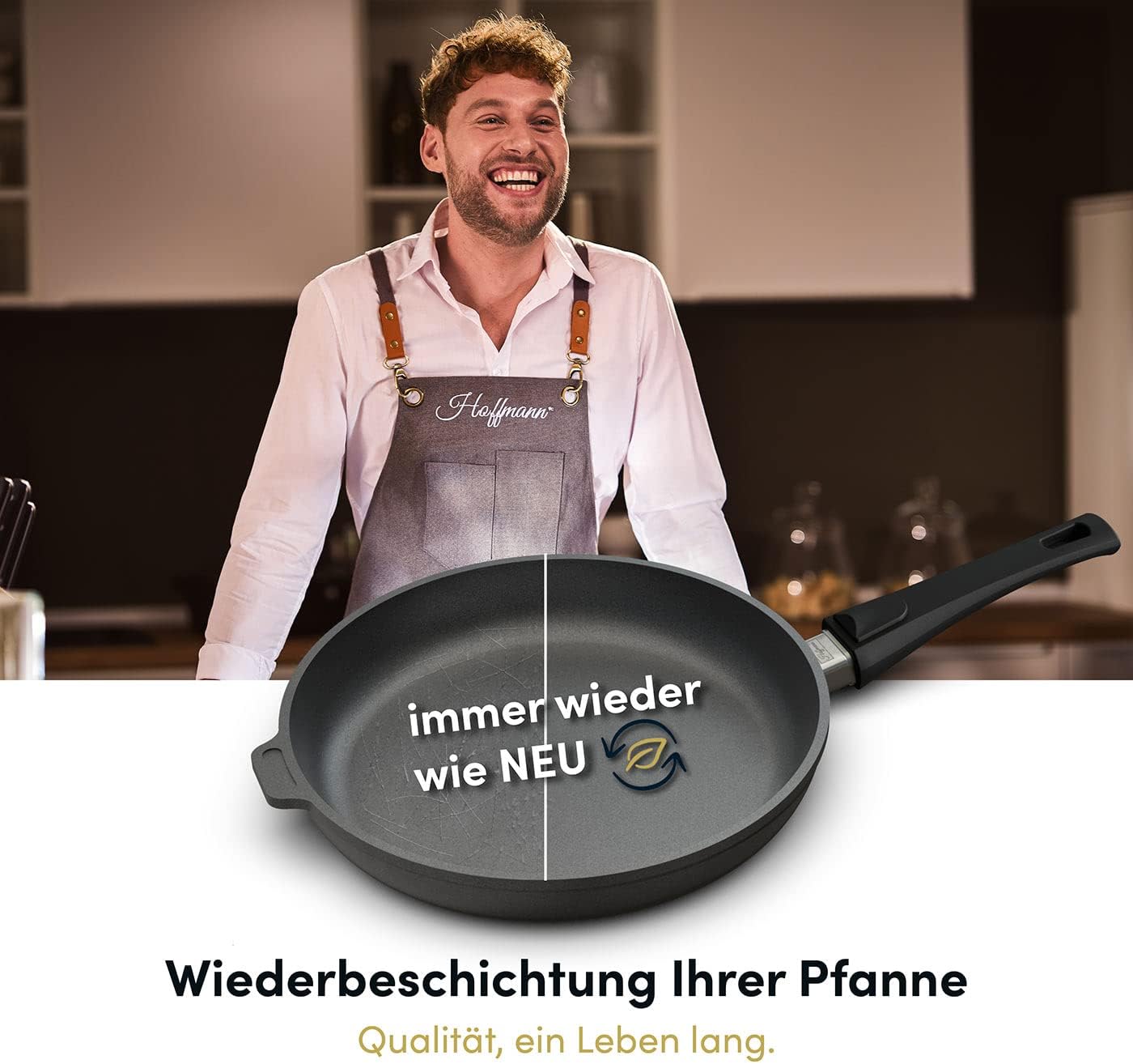 Frying Pan for Induction Cookers, High Rim, Made in Germany – Bild 3